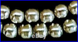 Vintage Navajo Pearls Bench Made Native American. 925 Sterling Silver Necklace
