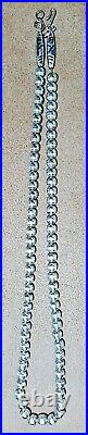 Vintage Navajo Pearls Bench Made Native American. 925 Sterling Silver Necklace
