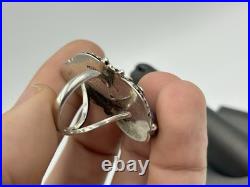 Vintage Navajo Peterson Johnson Sterling Silver Blue Lapis Native American Ring