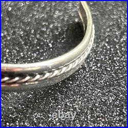 Vintage Navajo / S. W. Style Sterling & Rhodochrosite Cuff Bracelet
