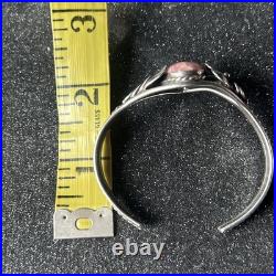 Vintage Navajo / S. W. Style Sterling & Rhodochrosite Cuff Bracelet