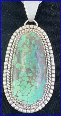 Vintage Navajo Signed R. C. Little Pendant & Rising Sun 5 strand sterling chain