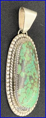 Vintage Navajo Signed R. C. Little Pendant & Rising Sun 5 strand sterling chain