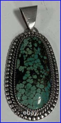 Vintage Navajo Signed R. C. Little Pendant & Rising Sun 5 strand sterling chain