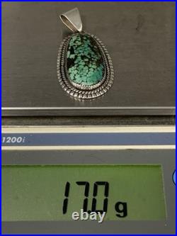 Vintage Navajo Signed R. C. Little Pendant & Rising Sun 5 strand sterling chain