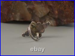 Vintage Navajo Silver Ring 9 Turquoise Stones Sz 5.5 1.5 tall