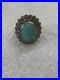 Vintage Navajo Silver Ring Turquoise Spiderweb Sterling Blue Size 7