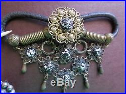 Vintage Navajo Silver Squash Blossom Bench Bead Necklace Bracelet Lot Turquoise