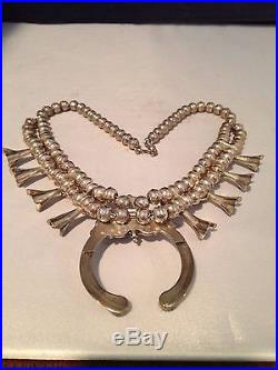 Vintage Navajo Squash Blossom Necklace Excellent Condition