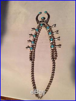 Vintage Navajo Squash Blossom Necklace Excellent Condition