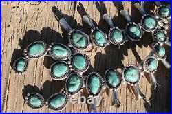 Vintage Navajo Squash Blossom necklace. NO RESERVE. Great stones