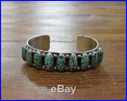 Vintage Navajo Sterling Silver And Turquoise Cuff Bracelet by Andy Cadman