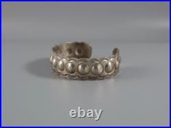 Vintage Navajo Sterling Silver Bracelet Signed RJ
