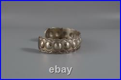 Vintage Navajo Sterling Silver Bracelet Signed RJ