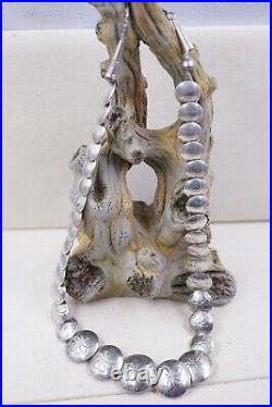 Vintage Navajo Sterling Silver Concho Necklace, 25 large, 86.4 Grams