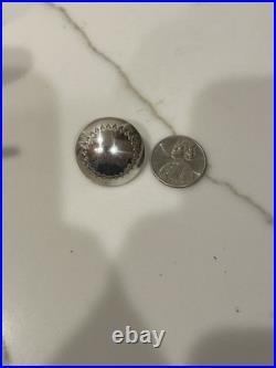 Vintage Navajo Sterling Silver Earrings Signed By Artist J. T. Native American