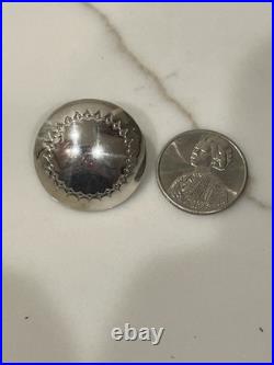Vintage Navajo Sterling Silver Earrings Signed By Artist J. T. Native American
