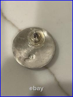 Vintage Navajo Sterling Silver Earrings Signed By Artist J. T. Native American