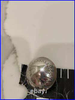 Vintage Navajo Sterling Silver Earrings Signed By Artist J. T. Native American