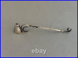 Vintage Navajo Sterling Silver Hand Stamped Candle Snuffer. 6 1/4 Long