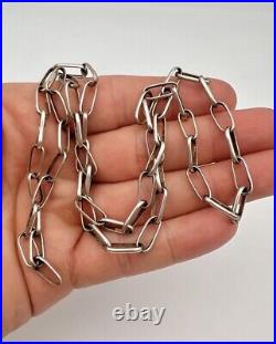 Vintage Navajo Sterling Silver Handmade Link Chain Necklace 18.8g 24