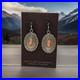 Vintage Navajo Sterling Silver Natural Spiny Oyster Dangle Earrings 15.1g Heavy