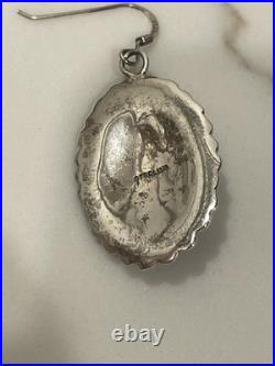 Vintage Navajo Sterling Silver Natural Spiny Oyster Dangle Earrings 15.1g Heavy Vintage Navajo Sterling Silver Natural Spiny Oyster Dangle Earrings 15.1g Heavy