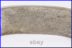 Vintage Navajo Sterling Silver Old Pawn Hand Stamped Cuff Bracelet 31.8g 6.5