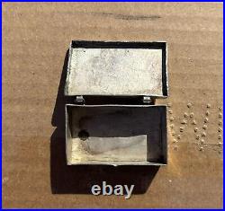 Vintage Navajo Sterling Silver Pill Box Stampwork Native American Handmade