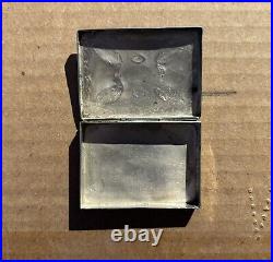 Vintage Navajo Sterling Silver Pill Box Turquoise Cabochon Native American
