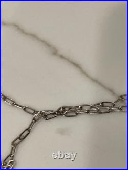 Vintage Navajo Sterling Silver Turquoise Eagle Feather Necklace 19