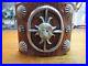 Vintage Navajo Sterling Silver & Turquoise Leather Cuff Ketoh Bow Guard