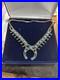 Vintage Navajo Sterling Silver Turquoise Squash Blossom Necklace Native American