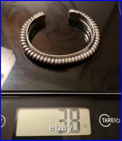 Vintage Navajo Sterling Silver Twisted Wire Cable Cuff Bracelet 38g