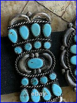 Vintage Navajo Sterling/Turquoise Concho Belt Famous Victor Moses Begay. 4316pc