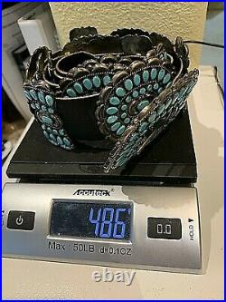 Vintage Navajo Sterling/Turquoise Concho Belt Famous Victor Moses Begay. 4316pc