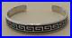 Vintage Navajo TEME STERLING SILVER GREEK KEY Cuff 23.4g