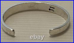 Vintage Navajo TEME STERLING SILVER GREEK KEY Cuff 23.4g