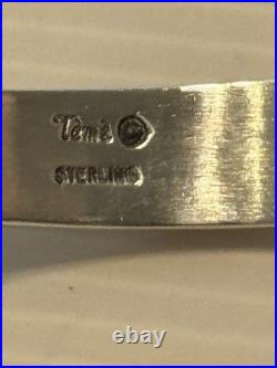 Vintage Navajo TEME STERLING SILVER GREEK KEY Cuff 23.4g