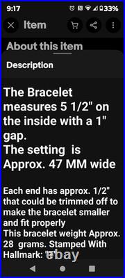 Vintage Navajo Turquoise And Sterling Silver Bracelet