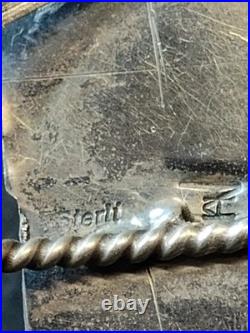 Vintage Navajo Turquoise And Sterling Silver Bracelet