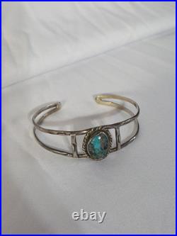 Vintage Navajo Turquoise, Sterling Silver Cuff Bracelet (946)