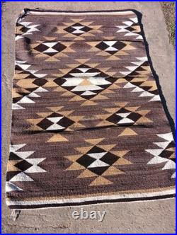 Vintage Navajo Wool Rug Horse Blanket Weaving Native American Indian Eye Dazzler