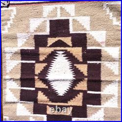 Vintage Navajo Wool Rug Horse Blanket Weaving Native American Indian Eye Dazzler
