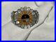 Vintage Navajo Zuni Sterling Silver Turquoise MOP Sun Maiden Cuff Bracelet