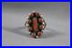 Vintage Navajo sterling Silver And Coral Ring Signed BB Size 5