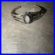 Vintage Navajo sterling silver cuff bracelet Stamped SC 925 Silver Cabochon