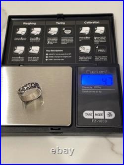 Vintage Navajo sterling silver wide cross band ring size 7.5 4.7G sterling