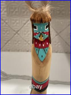Vintage Navajo style kachina doll Longhair Handcrafted Signed By C. Tsosie 10