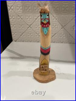 Vintage Navajo style kachina doll Longhair Handcrafted Signed By C. Tsosie 10